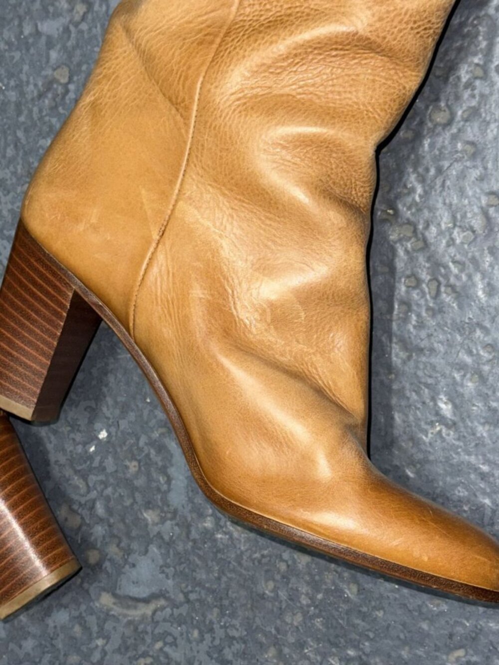 MAISON MARGIELA TAN LEATHER BOOTS KNEE HIGH - Picture 7 of 10